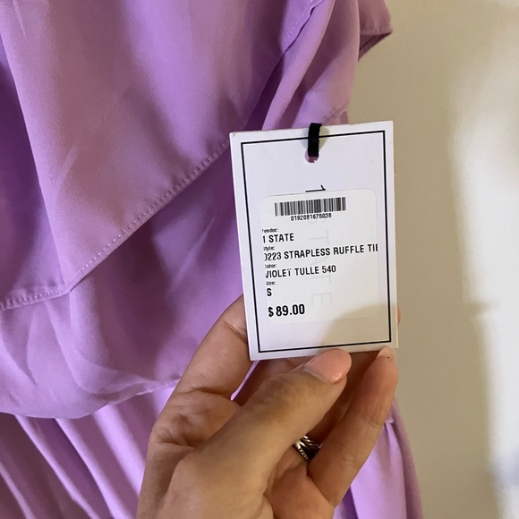 NWT 1. State Strapless Ruffle Tiered Maxi Dress - Picture 8 of 9